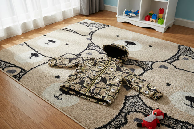 Jacket with animal pattern on a white background