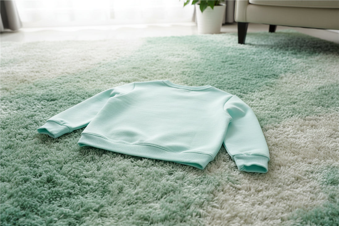 Light blue sweatshirt on a white background