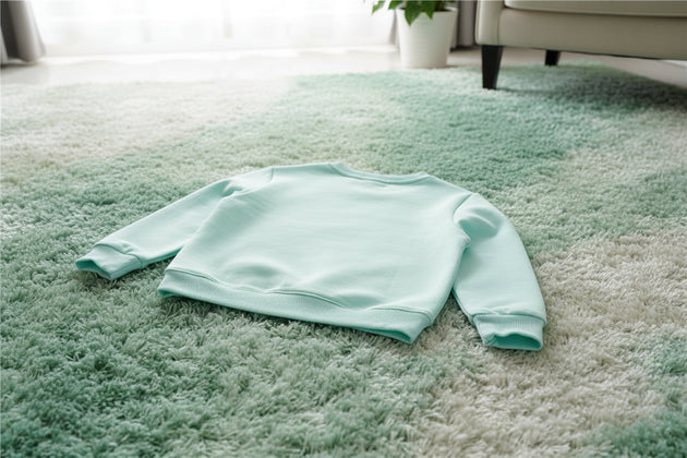 Light blue sweatshirt on a white background